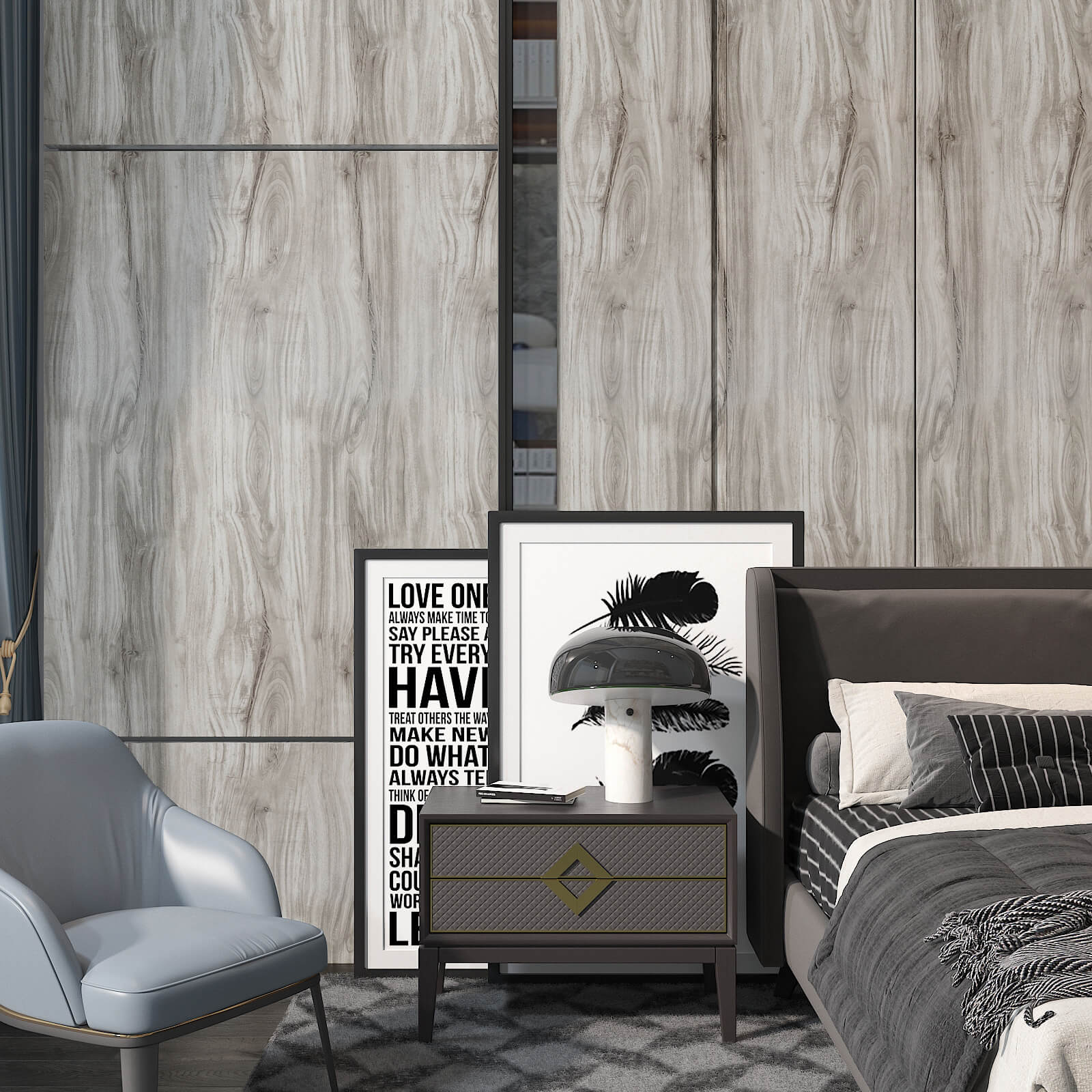 light-grey-removable-wall-paper-for-bedroom