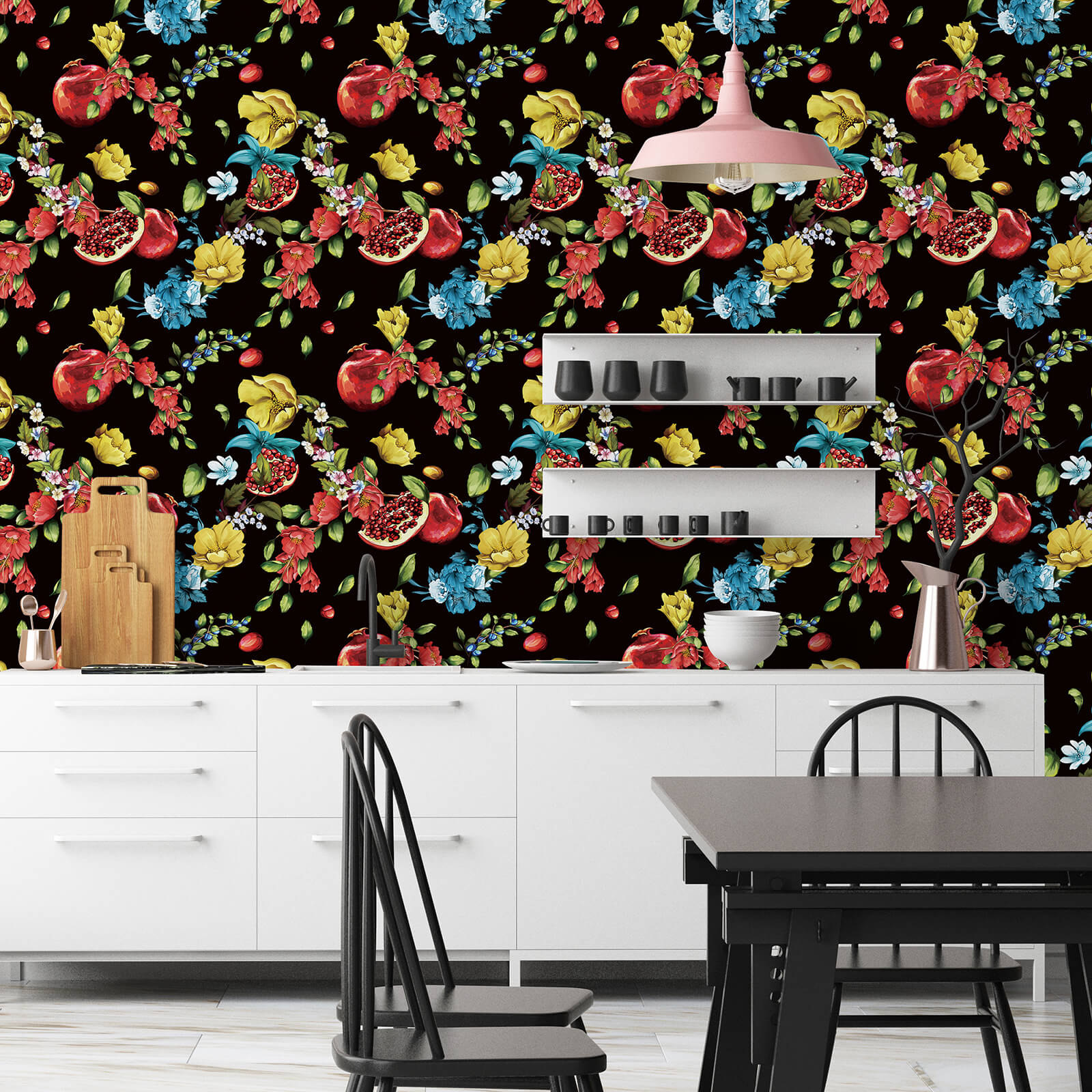 natural-style-wallpaper-for-ktichen-walls-black