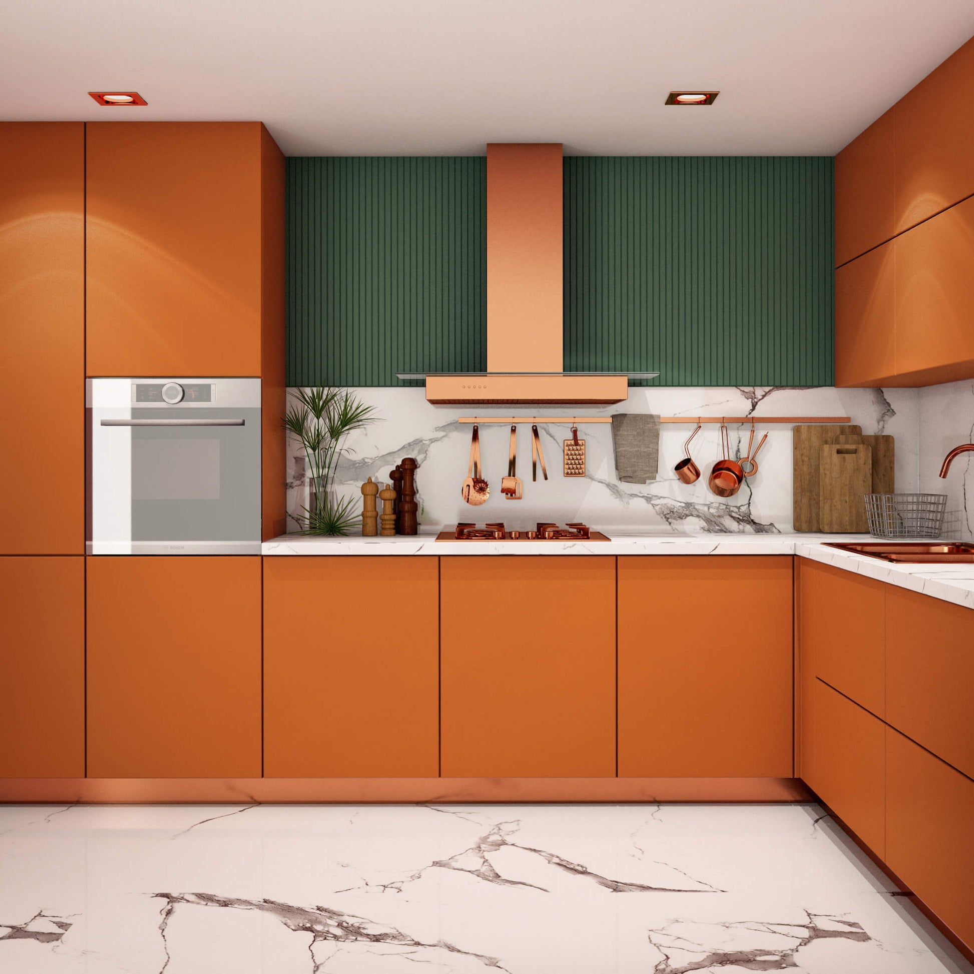 orange-removable-vinyl-paper-for-kitchen-cabinets