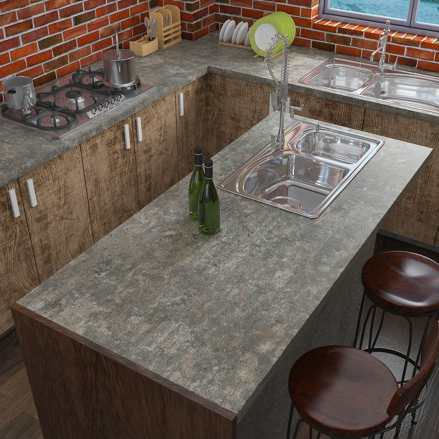     peel-and-stick-countertop-paper-for-kitchen-dark-concrete