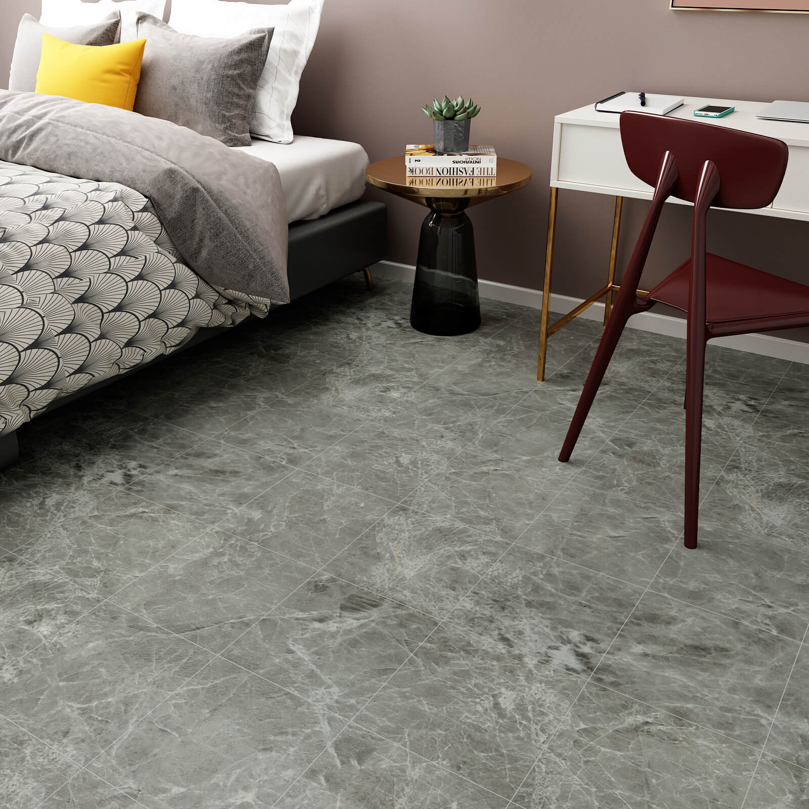    peel-and-stick-grey-floor-tile-for-bedroom