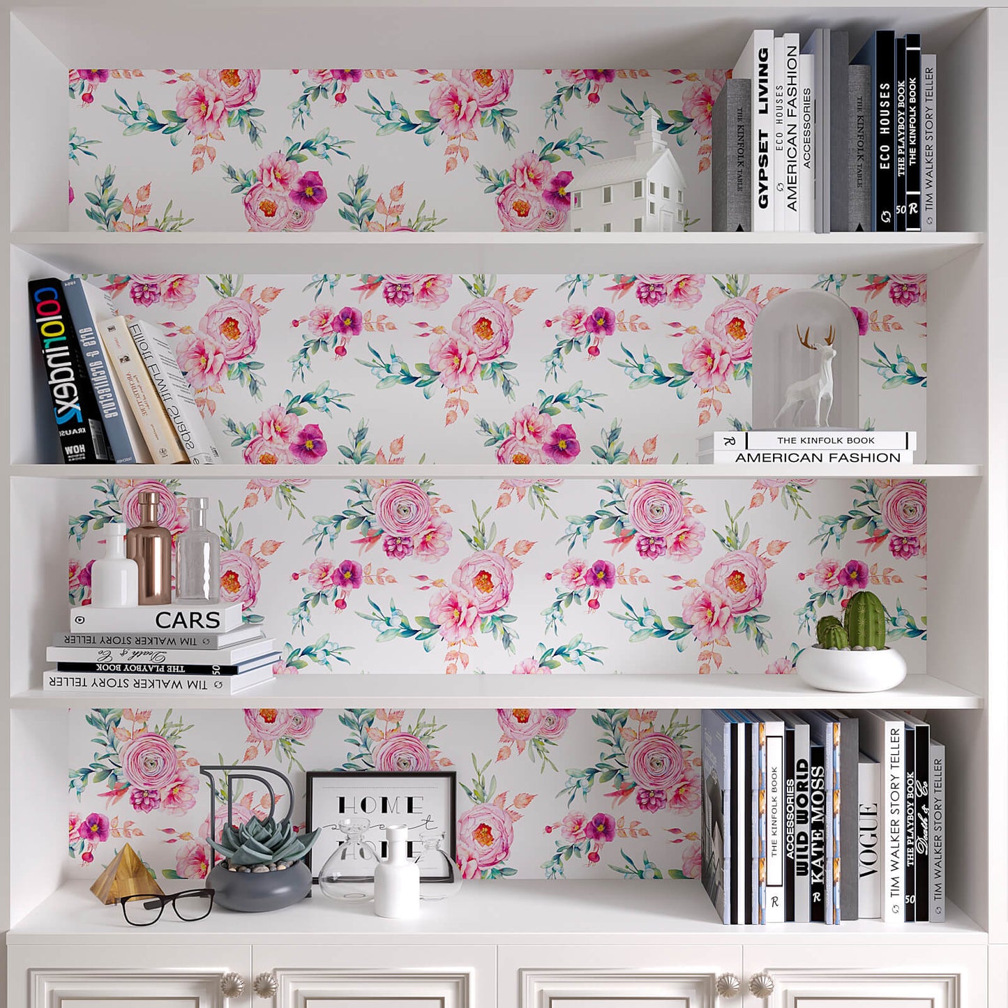     pink-and-white-floral-peel-and-stick-contact-paper-for-shelf-lining