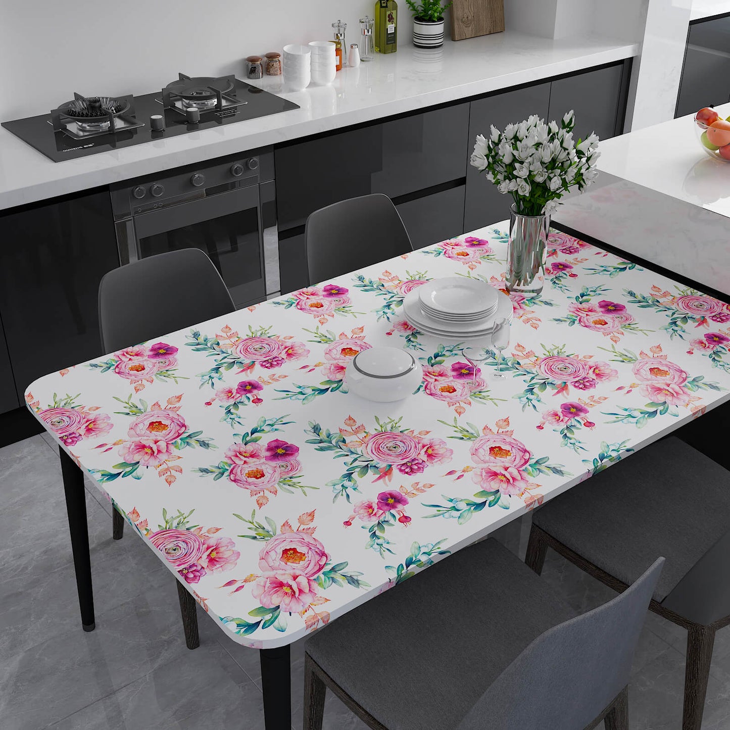 pink-flowers-in-white-wallpaper-stick-on-countertops