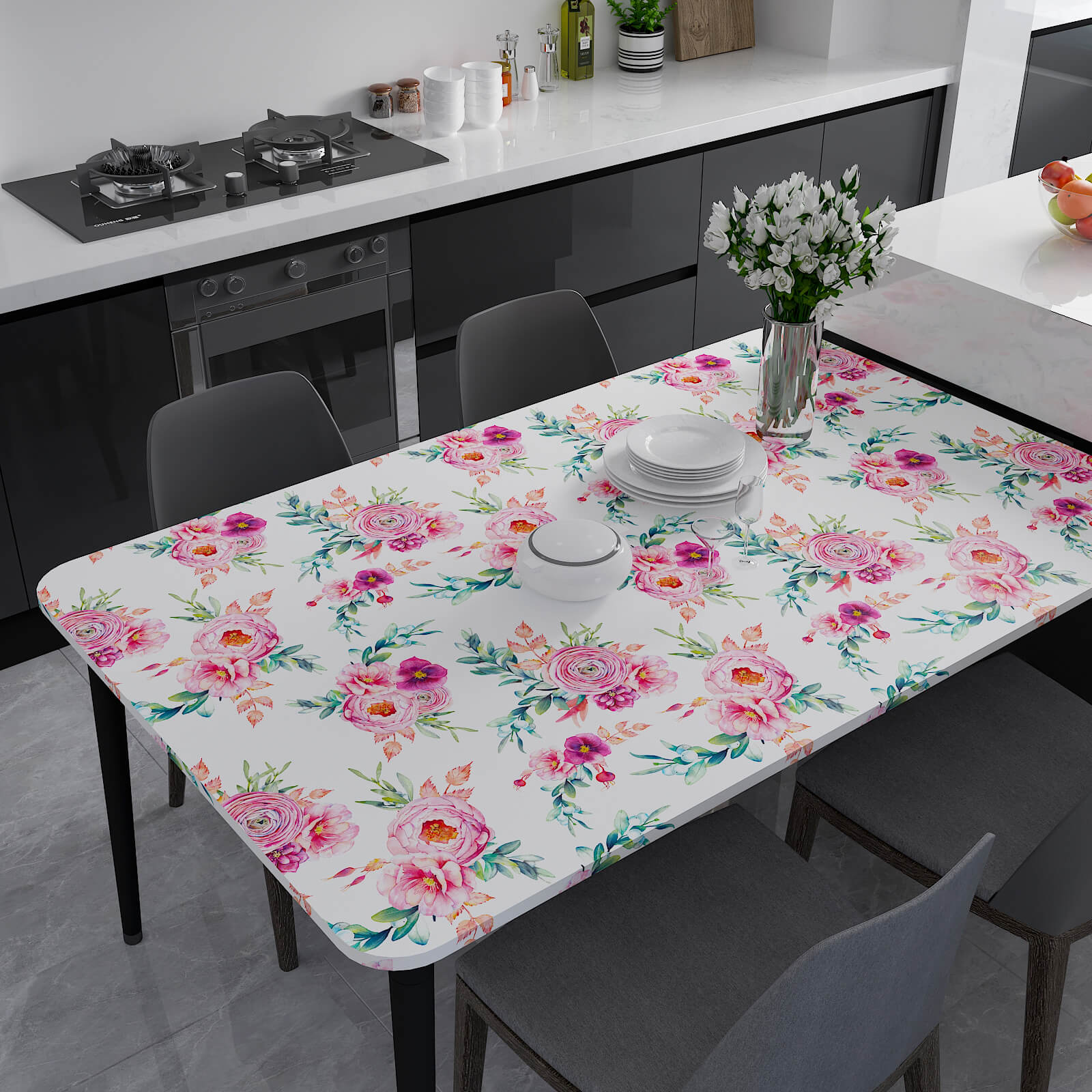 pink-flowers-in-white-wallpaper-stick-on-countertops