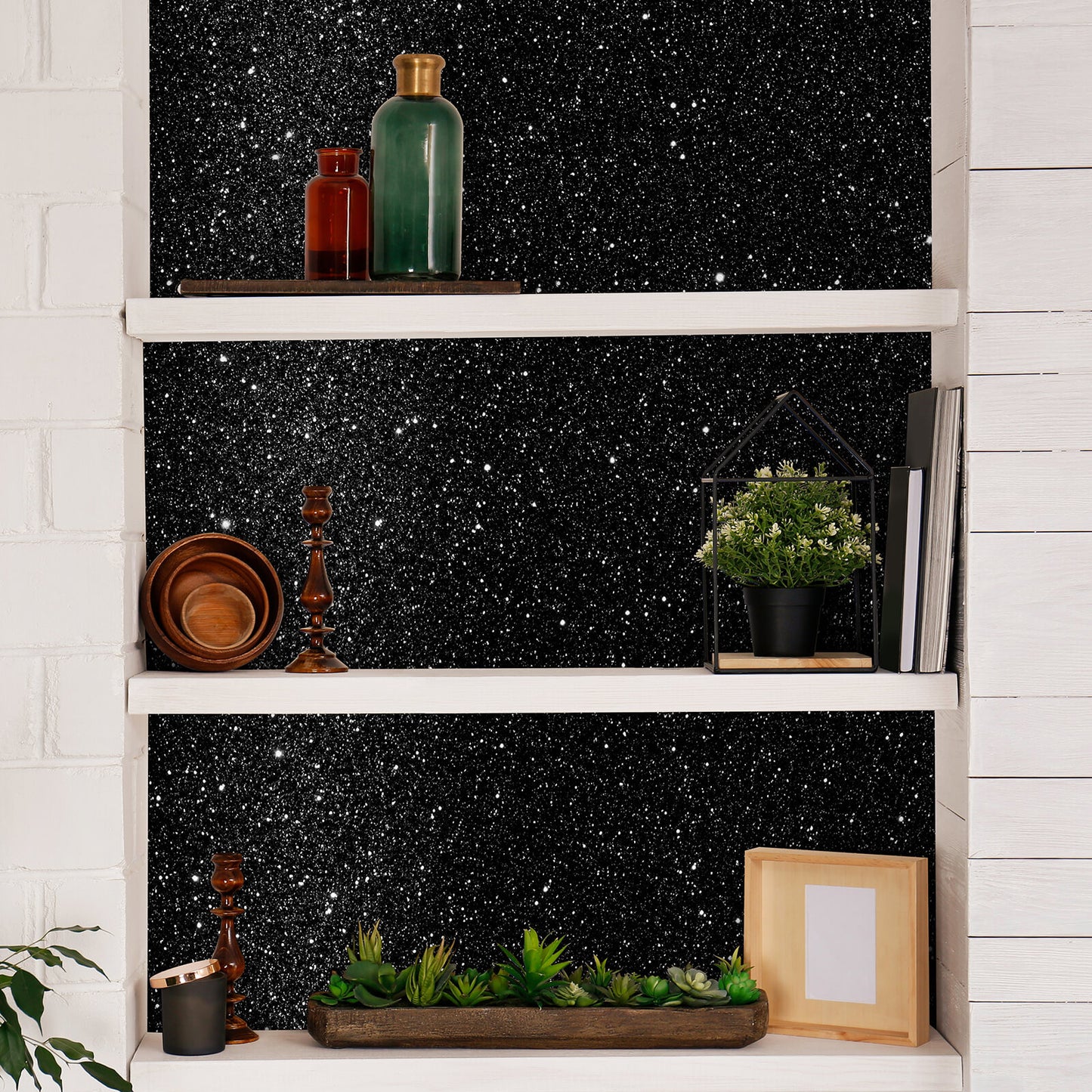    shemmering-black-glitter-contact-paper-for-shelf-liner