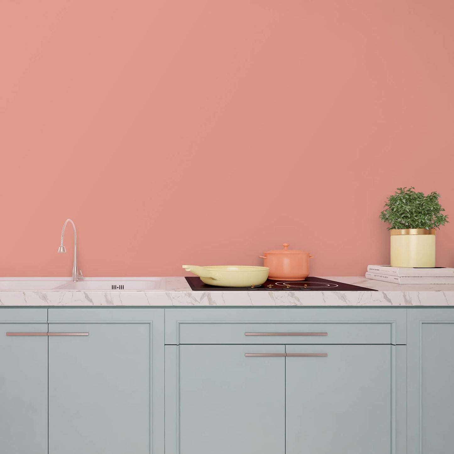    solid-color-wallpaper-for-kitchen-decor-pink