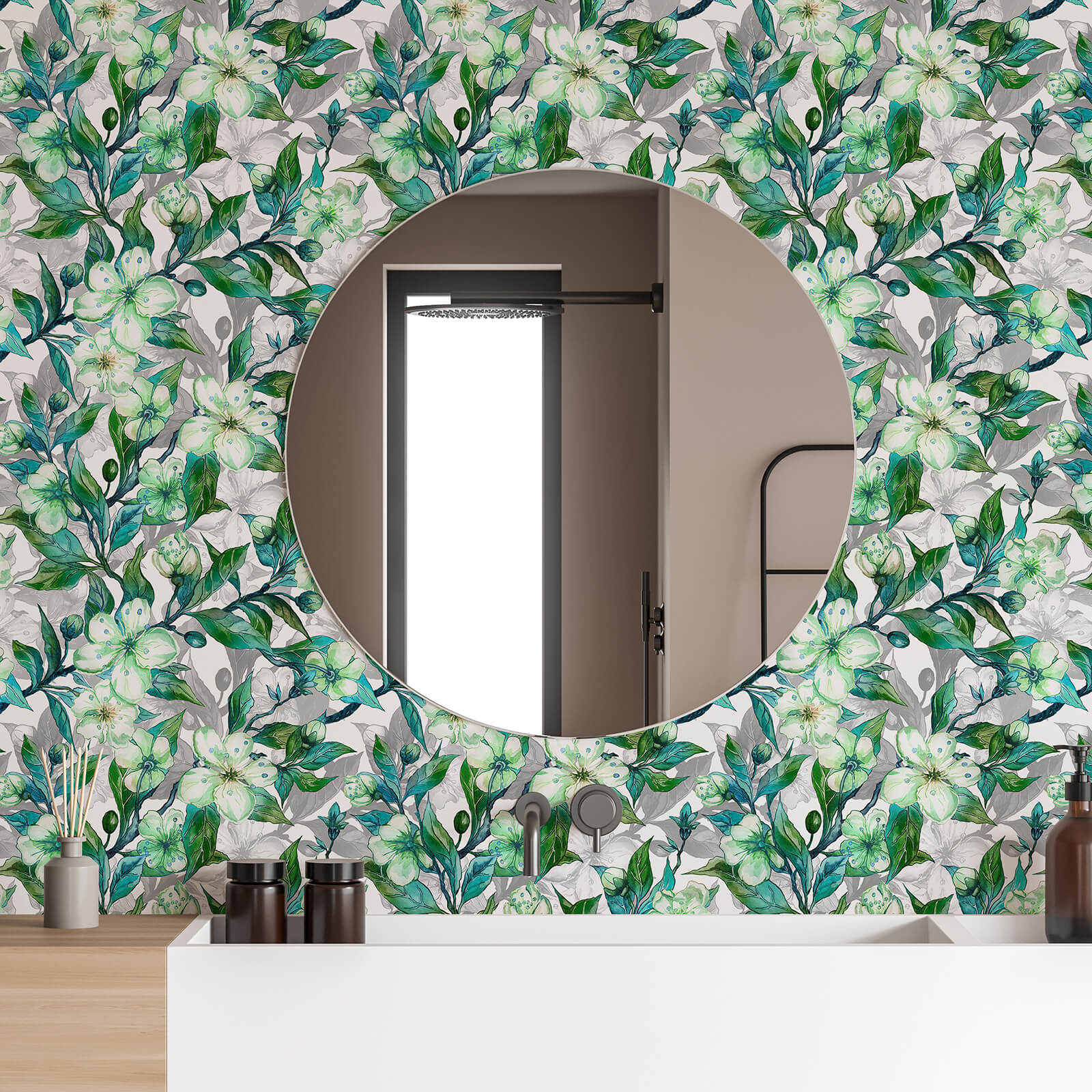 waterproof-bathroom-wall-covering-green