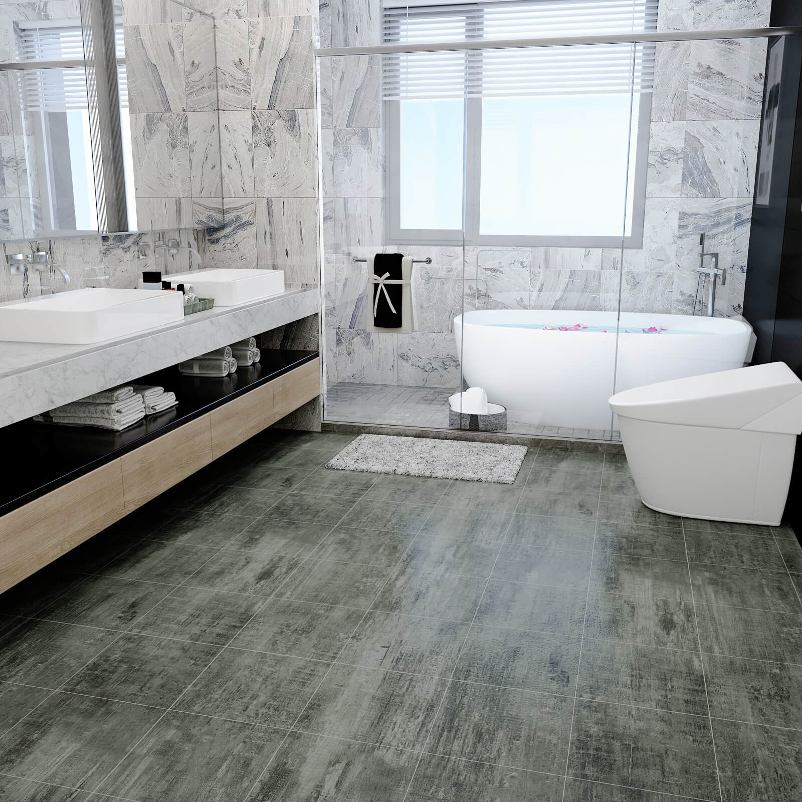     waterproof-distressed-grey-concrete-tile-stick-on-bathroom-floor