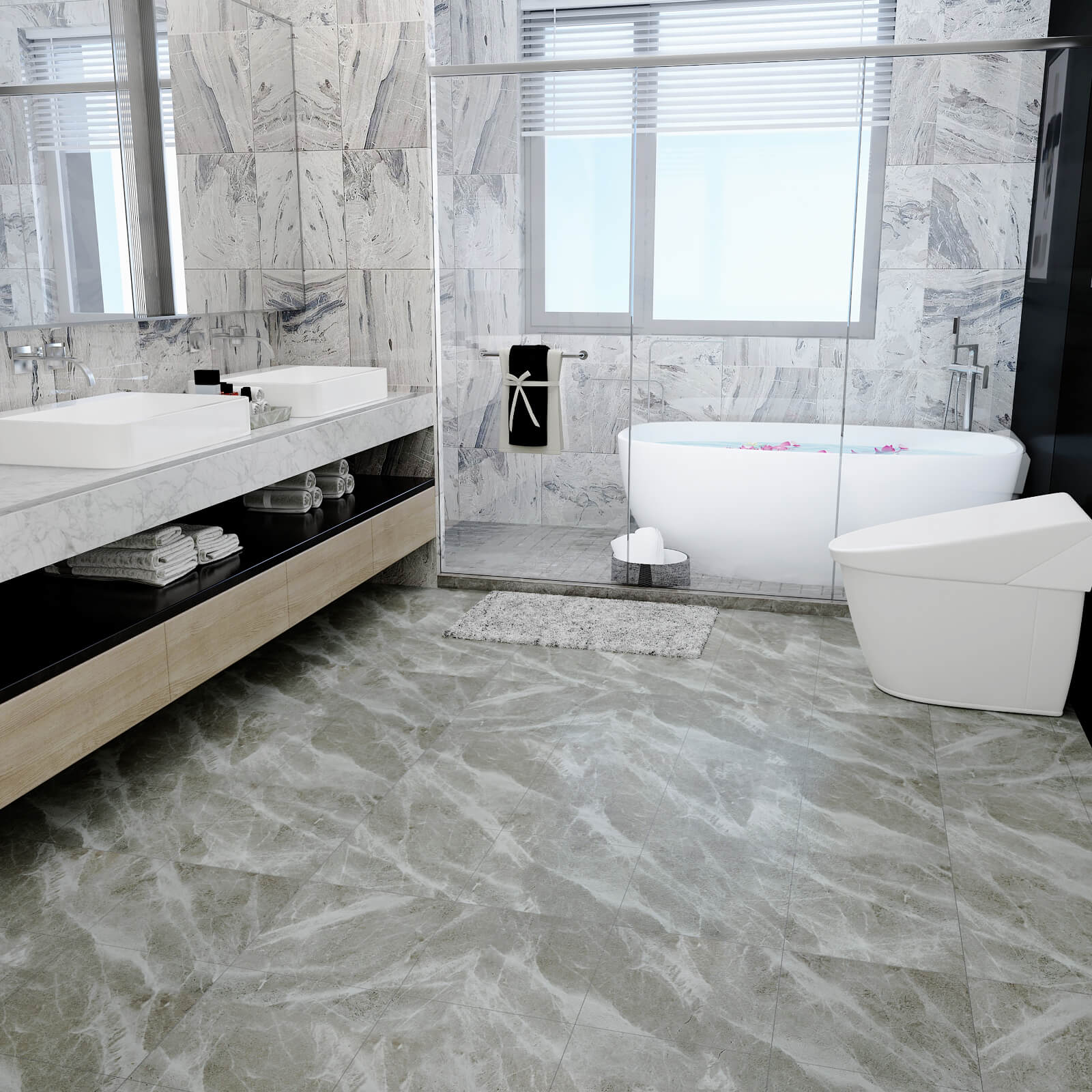     waterproof-marble-tile-stick-on-bathroom-floor