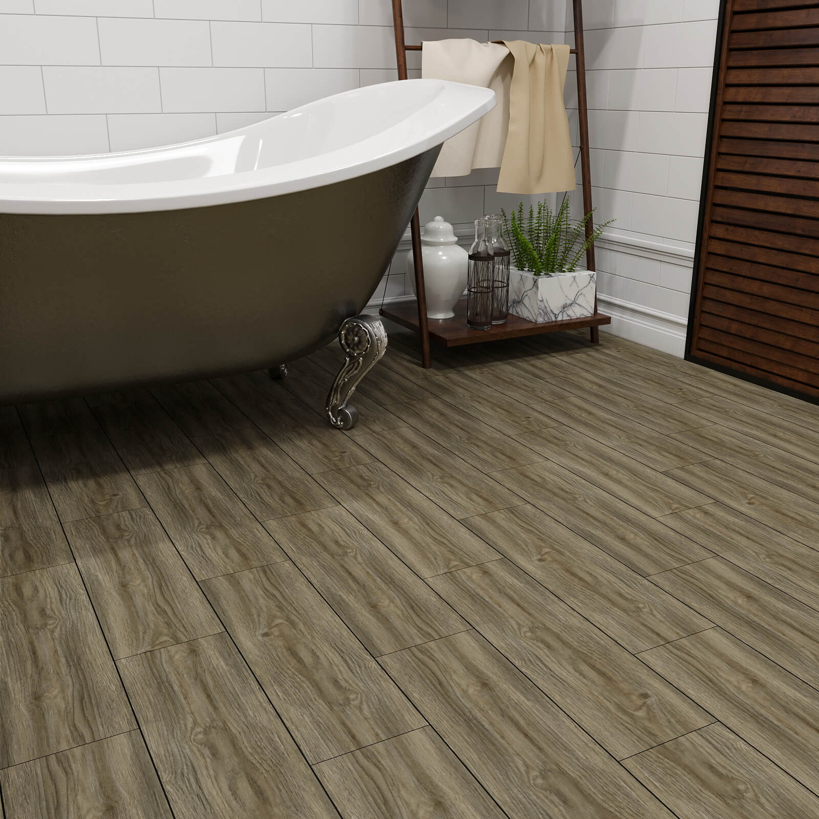    waterproof-vinyl-flooring-with-greyish-brown-wood-visual-for-bathroom