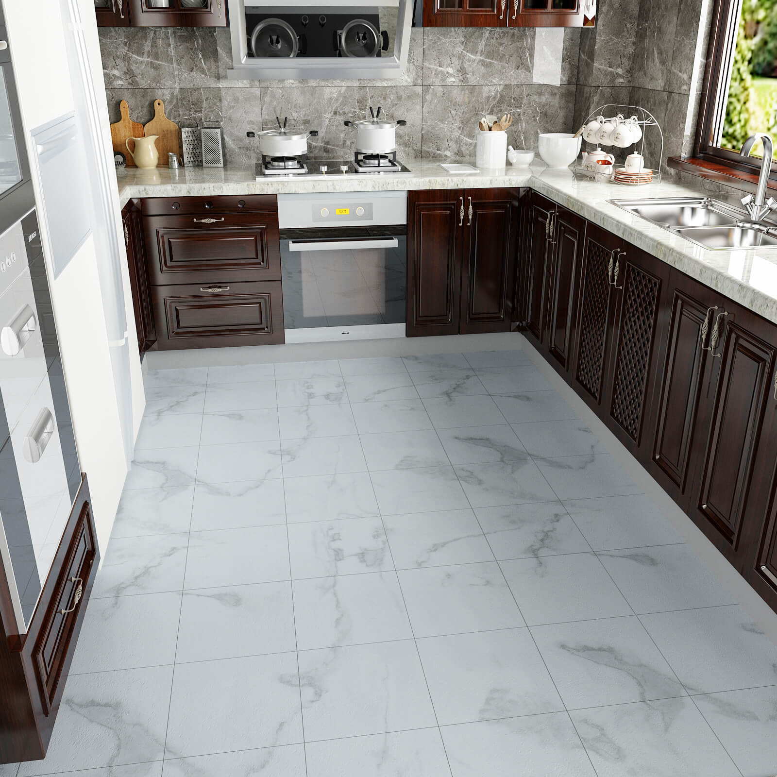 white-oil-proof-marble-tiles-for-kitchen-floor